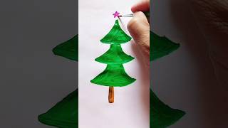 Christmas Tree 🎄 Acrylic Painting For Kids tree christmas jinglebells trending shorts painting [upl. by Edik]