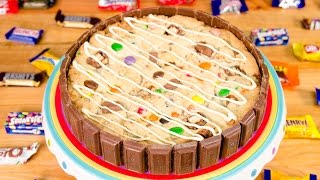 Giant Cookie Cake with Leftover Halloween Candy from Cookies Cupcakes and Cardio [upl. by Lletnahs779]