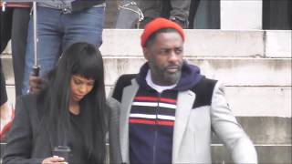 Idris Elba amp Sabrina Dhowre  Paris 4 march 2018 Fashion Week show Givenchy  mars PFW [upl. by Ursa]