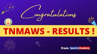 Congratulations  🎊🎉to TNMAWS AE amp JE Shortlisted Aspirants 👏 🎊Sparks Academy [upl. by Aneles748]