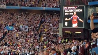 Aston Villa Pay Tribute To Dalian Atkinson With Umbrellas amp Minutes Applause [upl. by Aihtnis]