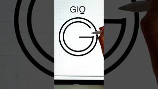 LOGO GIO logo logotipo idea tattooidea dibujos cutedrawing drawing nameart shorts monogram [upl. by Ayinat]