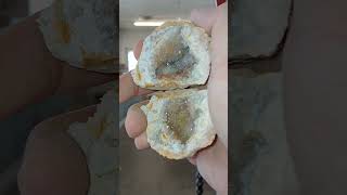 Its Friday Lets Open A Geode minerals geodes rocks gems [upl. by Zahara]