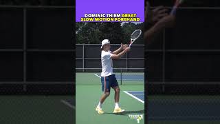 DOMINIC THIEM FOREHAND IN SLOW MOTION tennis shorts [upl. by Ajim271]