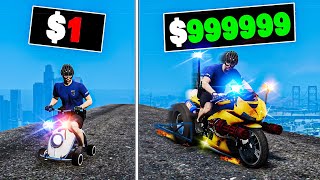 1 to 1000000 Police Bike in GTA 5 [upl. by Miahc]