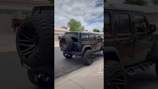 Before and after  Jeep Wrangler JL Willys Package 2020 Lift kit 35 24x14 37quot costum tail lights [upl. by Cristy590]