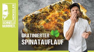 Schnelles Gratinierter Spinatauflauf Rezept von Steffen Henssler  Günstige Rezepte [upl. by Vasiliu]