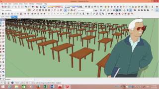 Sketchup Tutorial for beginner draw Table in sketchup 2015 khmer [upl. by Ataner36]