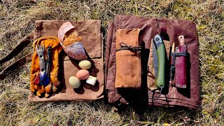 My traditional bedroll and haversack kit loadout and campfire cooking Campcraft Bushcraft Spain [upl. by Theall62]