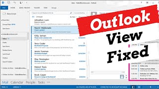 Fixed Outlook Inbox view suddenly changed [upl. by Nosnarb457]