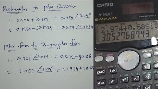 Rectangular to polar and polar to rectangular conversion using calculatornetwork analysis [upl. by Eugenides]