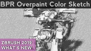 024 ZBrush BPR Filter Overpaint Color Sketch Lines [upl. by Bohon]