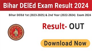 Bihar DElED Result 2024 Out for 1st 2nd Year Check Scores at secondarybiharboardonlinecom [upl. by Bernardi218]