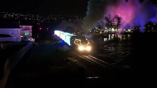 Dartmouth Steam Railway Train of Lights 2023 passing Goodrington ￼ [upl. by Hajidahk]