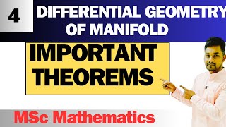 Differential Geometry of Manifold  Important Theorems l For Msc Maths by Krishna Singh✍️✍️ [upl. by Anyahc]