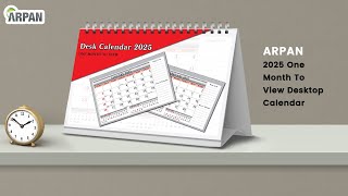 2025 One Month To View UK free Standing Desk Office Table Calendar ST2319 Video File [upl. by Oswald]