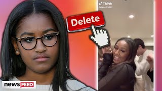 Sasha Obama Viral TikTok Video DELETED After Criticism [upl. by Ened]