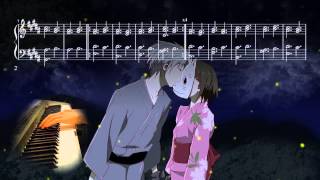 Hotarubi no Mori e  Kanakana Shigure Piano Cover amp Sheet Music [upl. by Alilak]