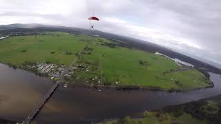 Skydive Bridge Swoop  Moruya River 2018 [upl. by Nohpets]