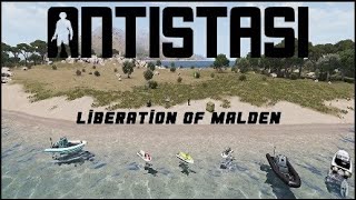 Antistasi Solo Play  The Battle For Malden Day 1  Vanilla [upl. by Spada929]