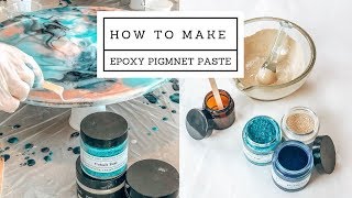 How to make epoxy pigment paste for RESIN ART [upl. by Aipmylo]