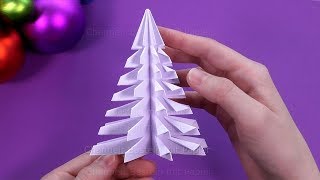 Weihnachten basteln mit Papier Weihnachtsdeko selber machen 🎄 Weihnachtsbaum falten [upl. by Biondo]