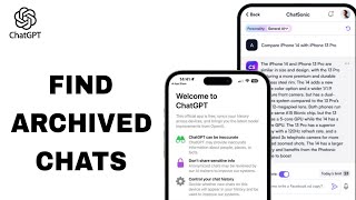 How To Find Archived Chats On ChatGPT App [upl. by Inavoy]