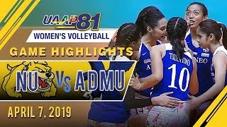 UAAP 81 WV NU vs ADMU  Game Highlights  April 7 2019 [upl. by Siram]