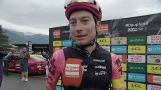 Neilson Powless  Interview at the start  Stage 7  Critérium du Dauphiné 2024 [upl. by Hsaniva]