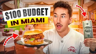 100 Food Challenge at Miamis BIGGEST Food Plaza [upl. by Sielen378]