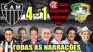 Todas as narrações  AtléticoMG 4 x 1 Flamengo  Copa do Brasil 2014 [upl. by Eustace]