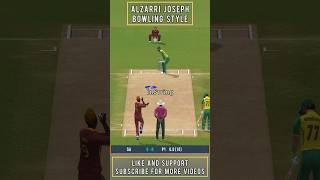 Alzarri Joseph Bowling Style 🔥🤩  Bowing Action  Real Cricket 24 shorts [upl. by Annaicul951]