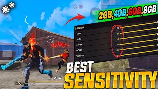 Secret DPI  Best Sensitivity For Headshot⚙️ 2GB  3GB  4GB  6GB  8GB  12GB RAM  FREE FIRE [upl. by Janot]