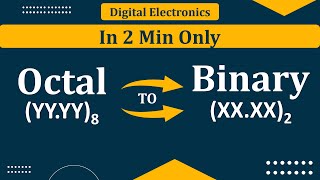 how to convert fractional octal to binary  Digital Electronics  Learning Vibes [upl. by Arber]