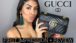 GUCCI MARMONT MINI BAG FIRST IMPRESSION amp REVIEW [upl. by Telford]