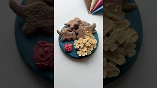 Dino nuggies cookie🦕🦖 recipes and supplies linked in my bio cookiedecorating asmr satisfying [upl. by Moyra788]