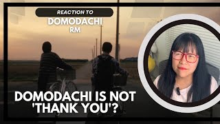 bts rm DOMODACHI MV MAY NOT MEAN WHAT PEOPLE THINK  RM DOMODACHI mvreaction [upl. by Anelec]