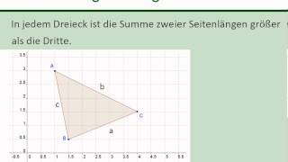 Dreiecksungleichung und SeitenWinkelBeziehung im Dreieck [upl. by Derman257]