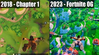 Fortnite OG 2023 on PS5 vs Fortnite Chapter 1 2018 on PS4 [upl. by Gridley79]