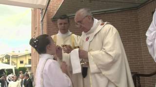 First Communion from Pope Francis [upl. by Anoiek]