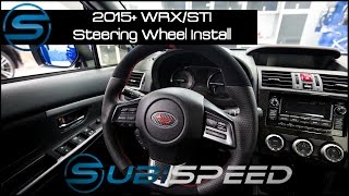 Subispeed  2015 WRXSTI Steering Wheel Install [upl. by Pry882]