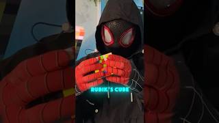 SPIDEY MILES vs A HUGE RUBIKS CUBE 🕷️🔥🎲 spiderman spidey miles shorts fyp foryou funny [upl. by Nylcaj245]