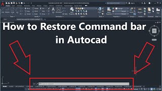 how to restore command line in AutoCAD  how to add Command bar in AutoCAD [upl. by Alacim]