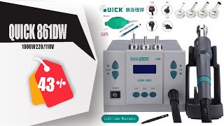 Original 1000W220110V QUICK 861DW heat gun lead free hot air soldering station microcomputer [upl. by Panayiotis]