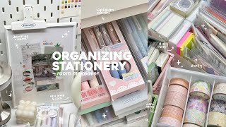 ˚✧ organizing my whole stationery  room makeover  📑📦 [upl. by Netfa537]