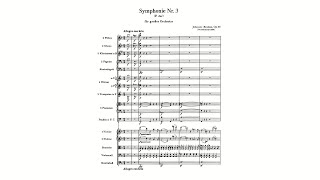 Brahms Symphony No 3 in F major Op 90 with Score [upl. by Enneirda155]