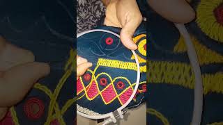 Make Special blouse and slive Handwork for Navratri at Home Bharatwork Mirrorwork Hand Embroidery [upl. by Nettle]