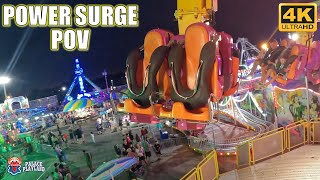 Power Surge POV 2024 4K 60FPS Palace Playland Zamperla Inverting Flat Ride  NonCopyright [upl. by Polito611]