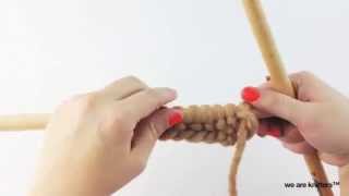 How to knit Crossed Stockinette Stitch  We Are Knitters [upl. by Spiro]