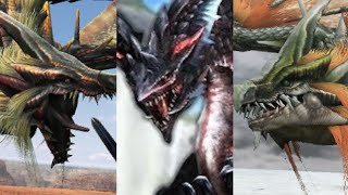 All BerukyurosuDoragyurosu and Zenaserisu Roars Monster Hunter Frontier Z [upl. by Dj775]